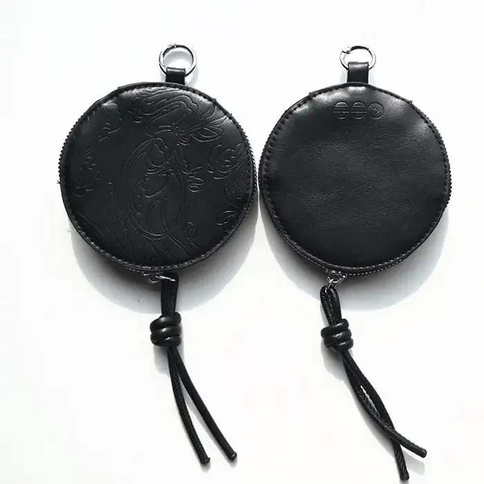 Porte-monnaie BT21 Mini Zero 11CM, accessoire pour fans d'idoles, petit sac rond, porte-clés, pochette noire pour pièces de monnaie, cadeau de collection pour fans, petit sac de rangement