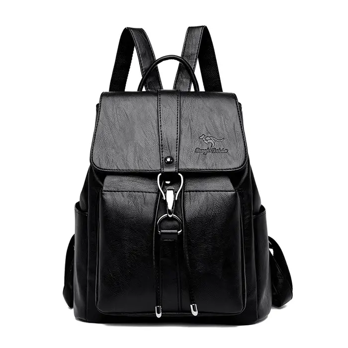 Sac à dos antivol en cuir de grande capacité pour femme, sac à dos pour femme, sacs d'école pour fil