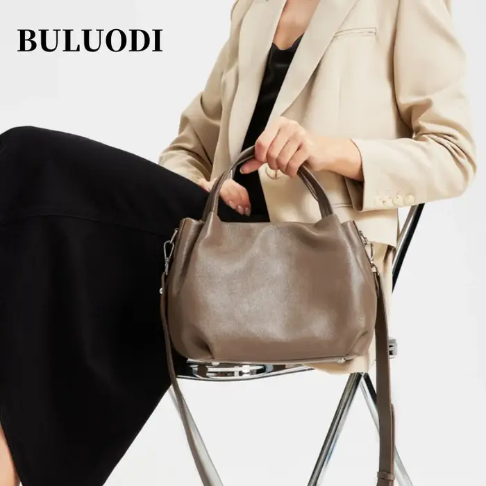 Sac à main en cuir de vache véritable pour femmes, sac à bandoulière de luxe, sacs de marque de luxe