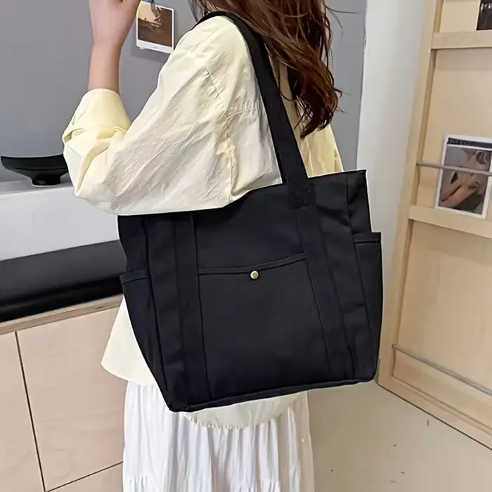 Sac fourre-tout à fermeture éclair de style voile universitaire de grande capacité – Sac de travail durable et spacieux