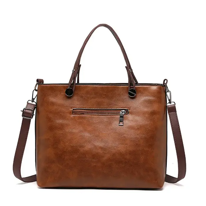 Sac à main en cuir rétro Europe America