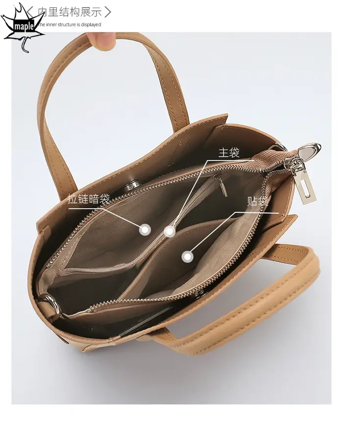 Nouvelle offre spéciale grande capacité voyage fourre-tout plaine couleur unie femmes sac à main en cuir de vachette femme sac à bandoulière 2 sangles