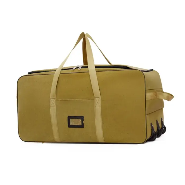 Sac de voyage pliable pour le week-end, grande capacité, plusieurs compartiments, sac de rangement pour bagages avec roues amovibles, imperméable