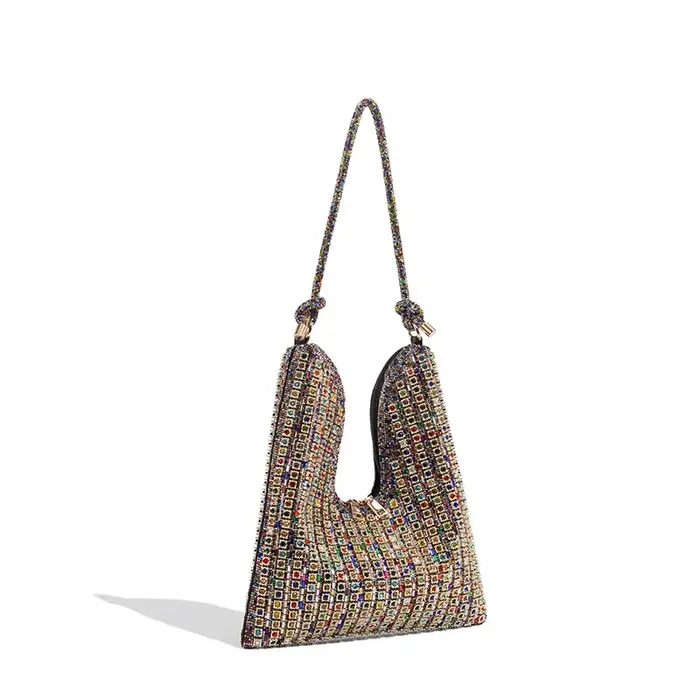 Sac à main en diamant, sac seau en strass pour femme