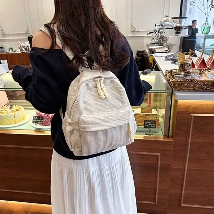 Sac à dos Simple de couleur unie pour femmes