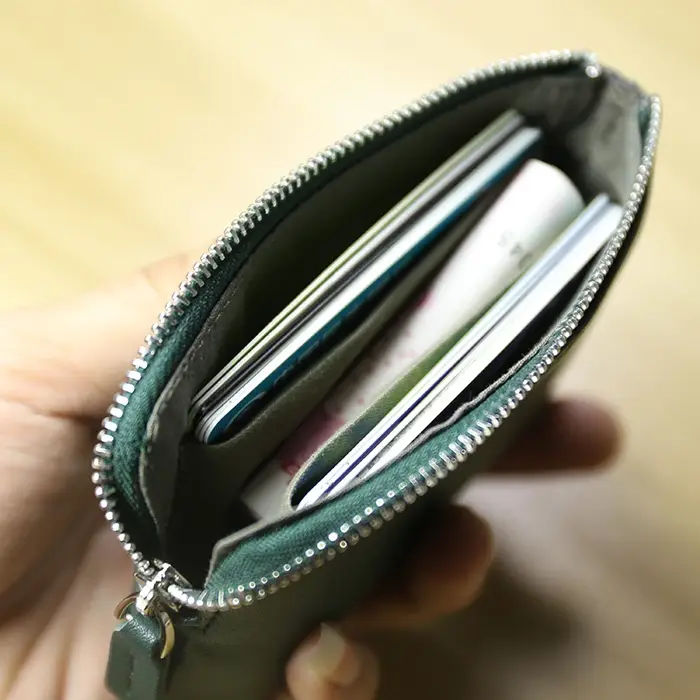 Mini portefeuilles en cuir véritable pour femmes et hommes