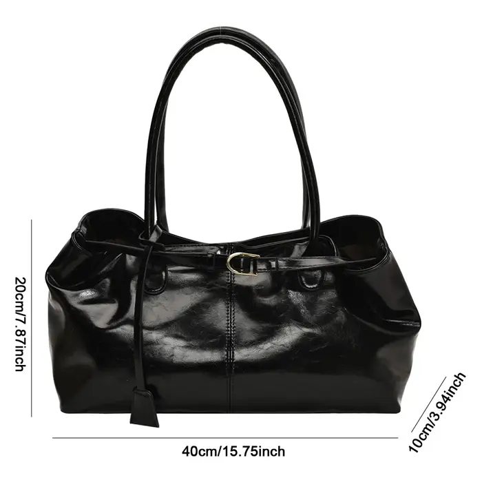 Sac fourre-tout en cuir PU, sac à bandoulière ample, sac à poignée supérieure tendance, grand sac cartable pour femmes, travail, Shopping, voyage