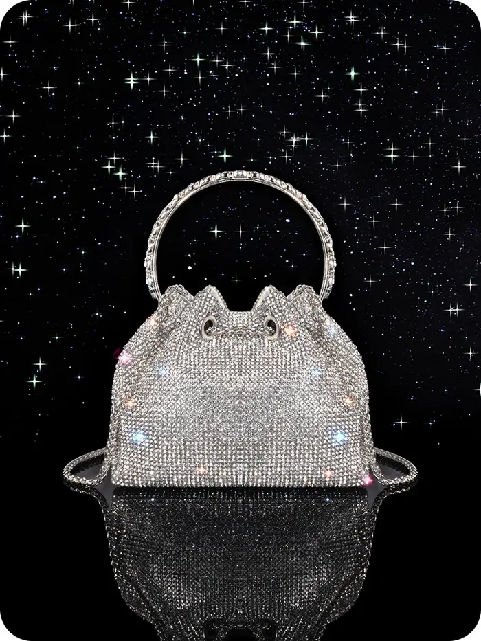 Sac de luxe diamant sac de soirée argent sac de créateur sacs à main sac de perles sacs à main sacs