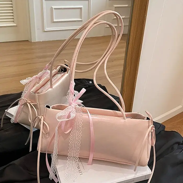 Y2K – sac à main avec nœud en dentelle