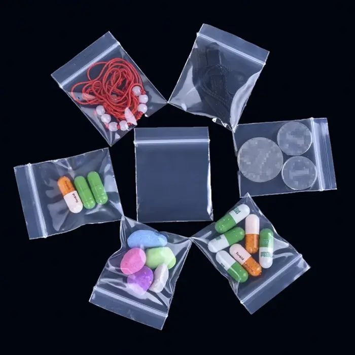 1000 pièces Mini sacs d'emballage en plastique Extra petits