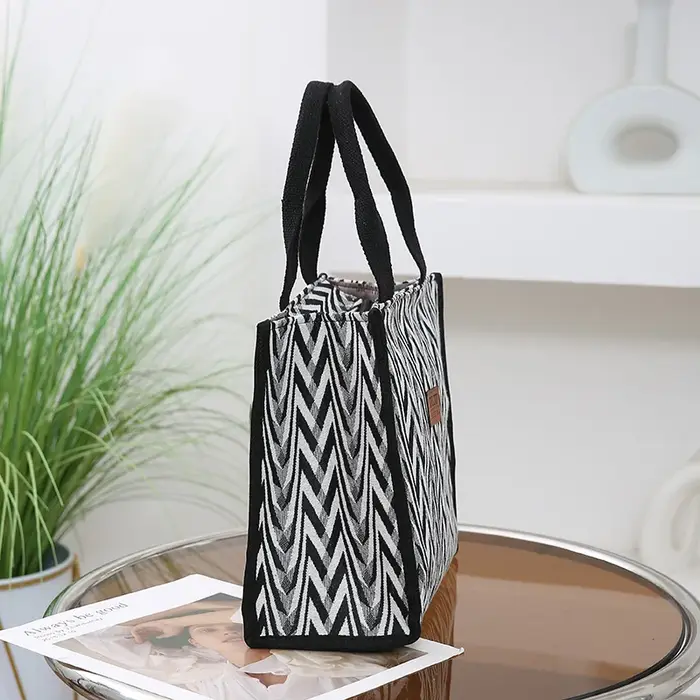 Sac fourre-tout en toile à motif Chevron