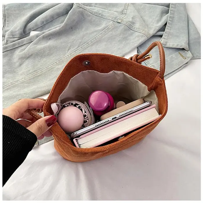 Sac seau en daim pour femmes