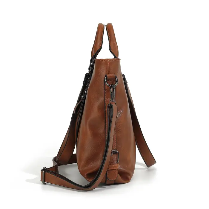 Sac à main rétro en cuir souple pour femmes