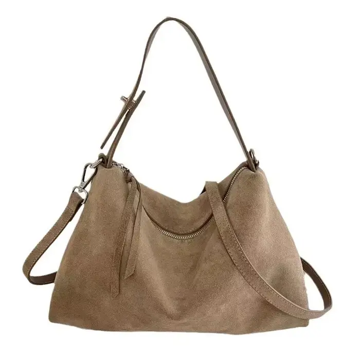 Véritable qualité automne hiver grand Boston luxe concepteur fourre-tout doux mat daim cuir femmes sac à main femme épaule sac à bandoulière