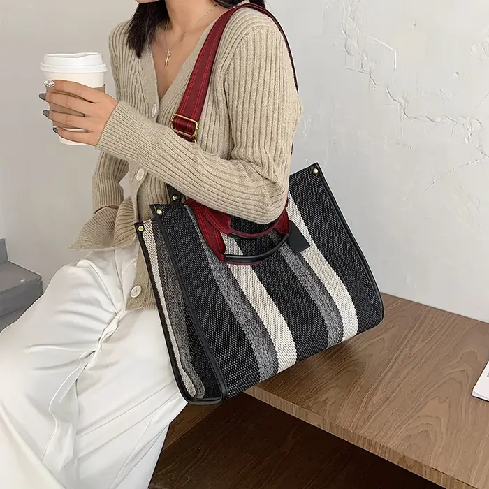 Toile femmes toile sacs à main sacs à bandoulière grande capacité dames sacs à bandoulière pour femmes mode femme fourre-tout sac de messager nouveau