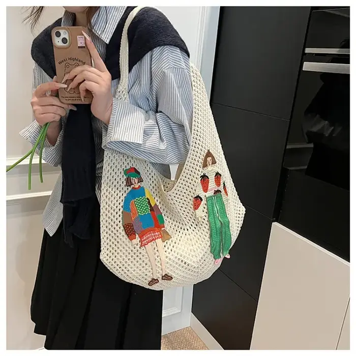 Sac tricoté grande capacité