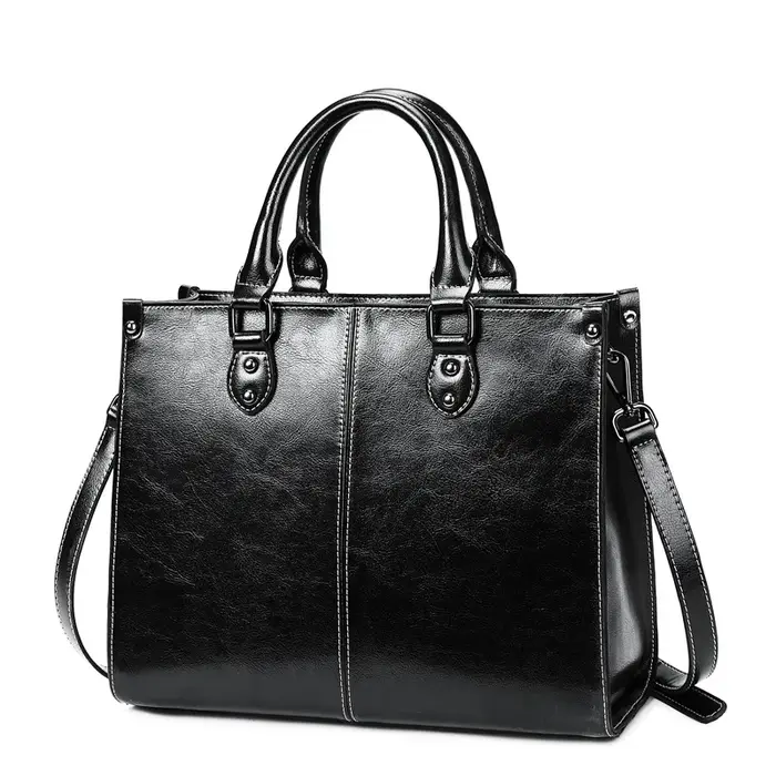 Femmes sac à main bandoulière sac fourre-tout en cuir véritable Shopping mode bureau femme