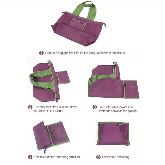 Sac fourre-tout pliable de grande capacité pour épicerie