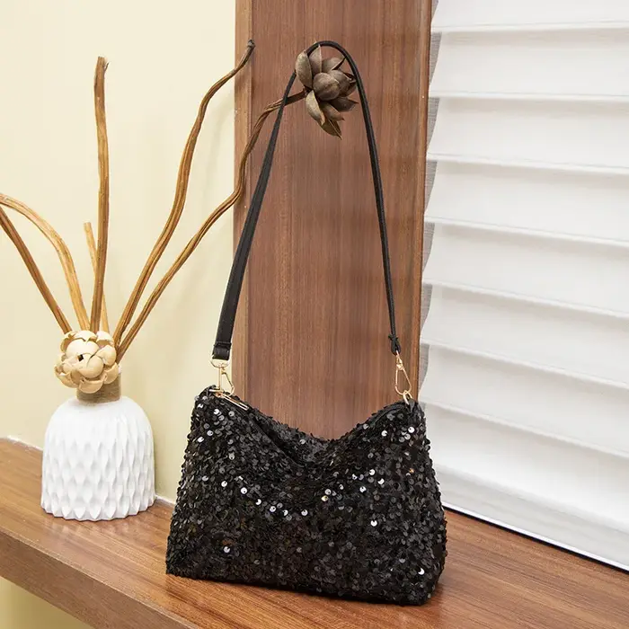 Sac à main scintillant à paillettes pour femmes