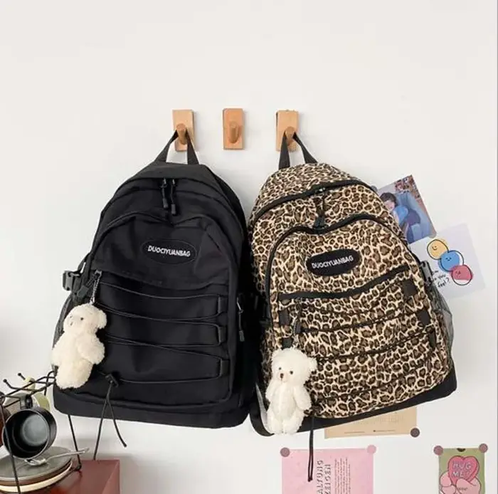 Sac à dos de voyage imprimé léopard pour hommes et femmes