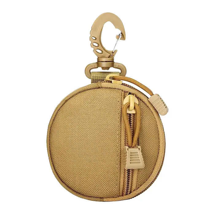 Mini pochette en nylon, pochette tactique zippée pour équipement EDC, porte-monnaie, porte-clés, sac