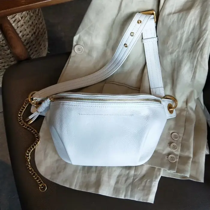 BRIGGS – sac à bandoulière multifonctionnel en cuir véritable gaufré pour femmes, sacoche de poitrine, accessoire féminin à la mode