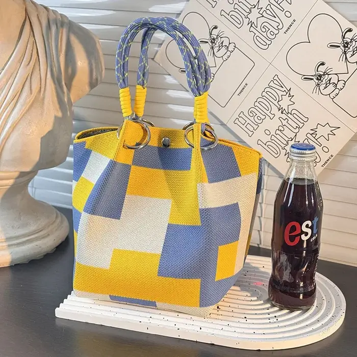 Sac seau tricoté pour femmes