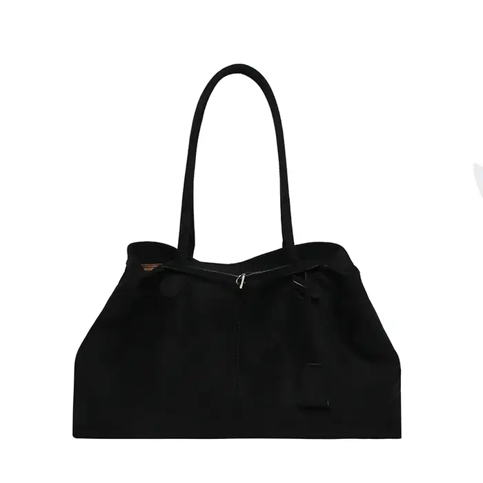 Femmes Sac fourre-tout en daim couleur unie Sac à bandoulière grande capacité sacs à main à la mode sacoche