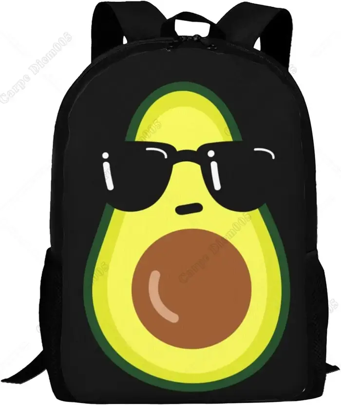 Sac à dos de dessin animé drôle avec lunettes de soleil noires