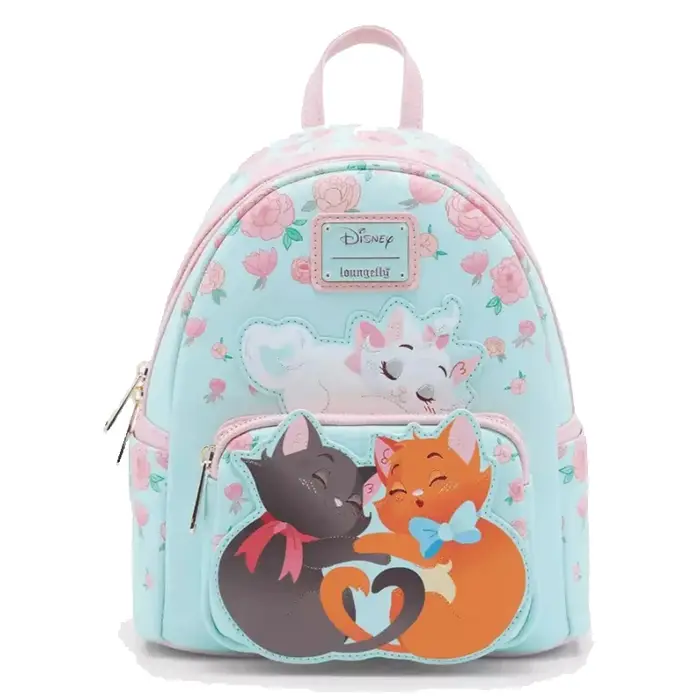 Sac à bandoulière à double sangle The Aristocats Marie Lady Floral Footsy pour femme, sac à dos de voyage