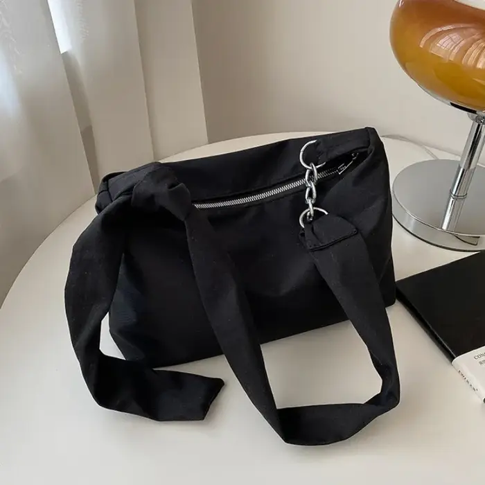 Sac à bandoulière noir pour femmes et filles