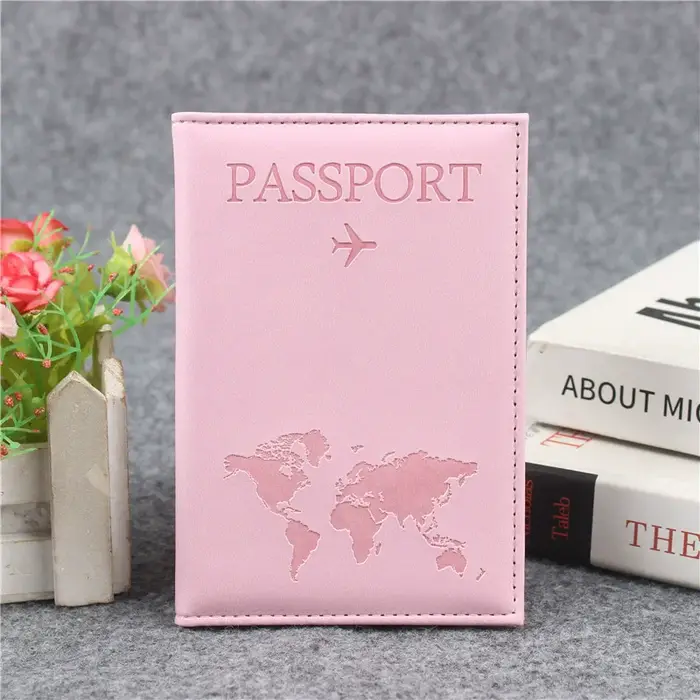 Couverture de passeport en cuir PU pour hommes et femmes
