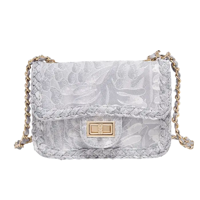 FOXER Sac bandoulière de luxe avec broderie florale pour femme – Sac