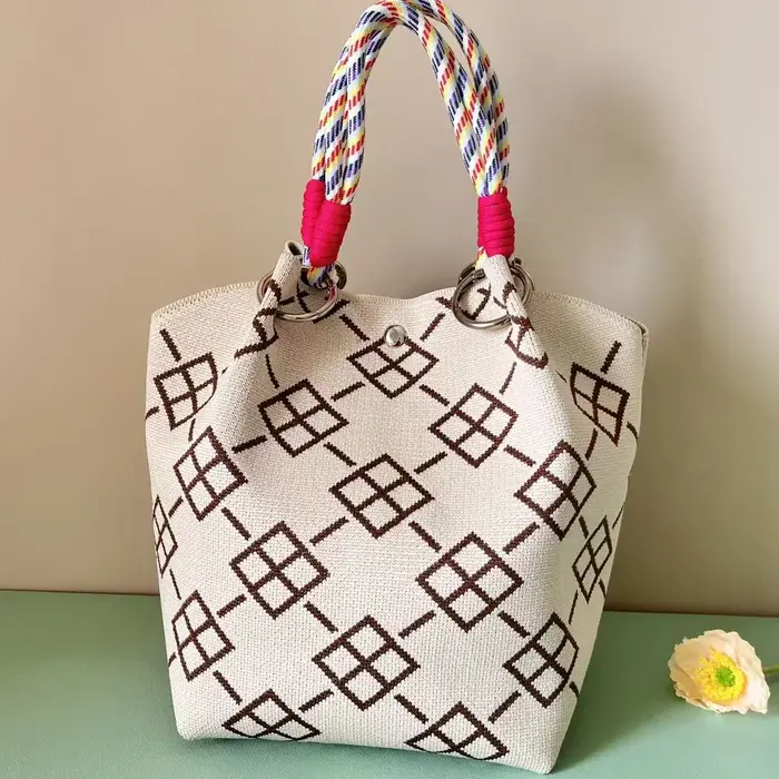 Sac à main tricoté rouge