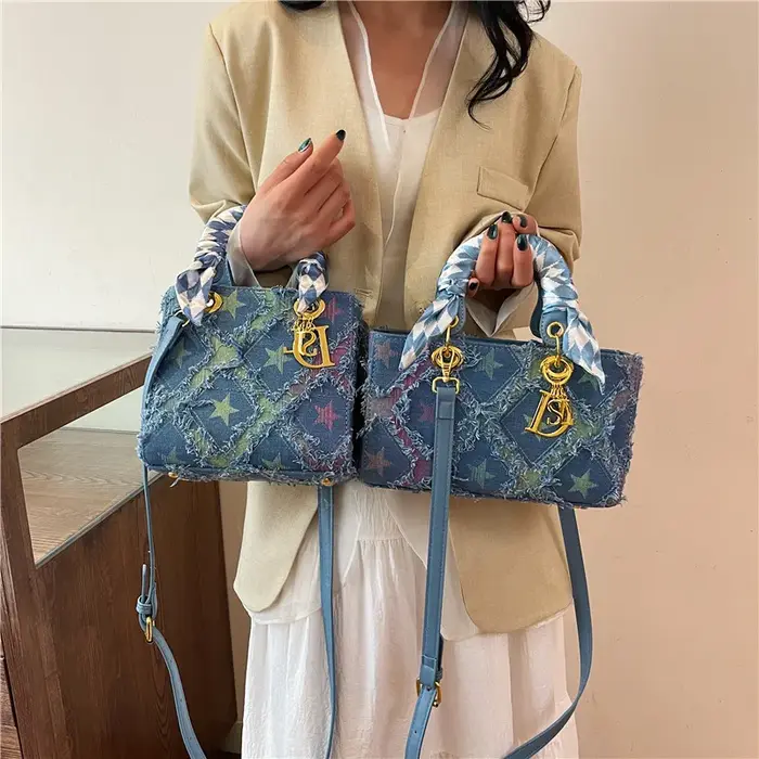 Y2K – sac à main étoile en Denim pour femmes