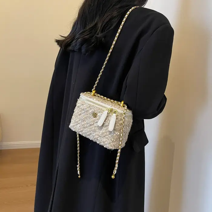 Mini sac seau à chaîne pour femme