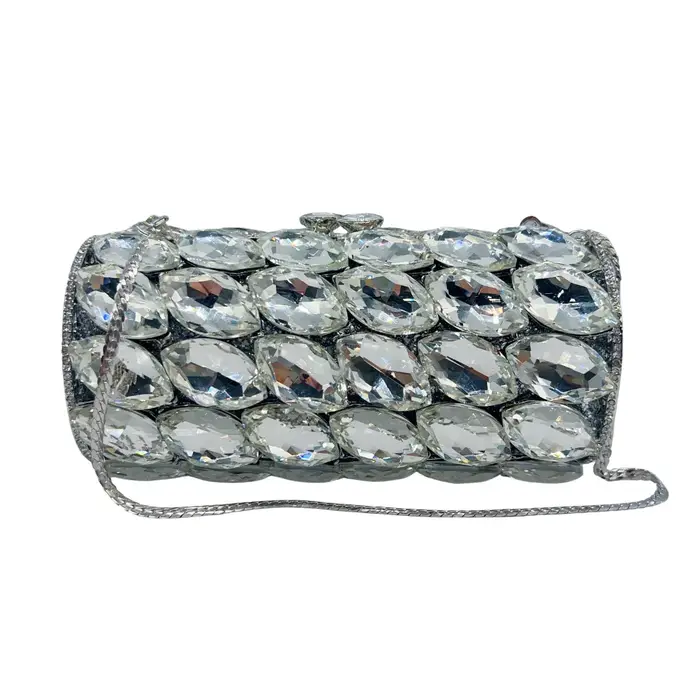 Argent/or grande pierre sac de mariage pochettes de soirée mode strass sacs à main femmes cristal
