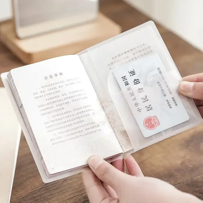 1 pièces couverture de passeport PVC étui étanche