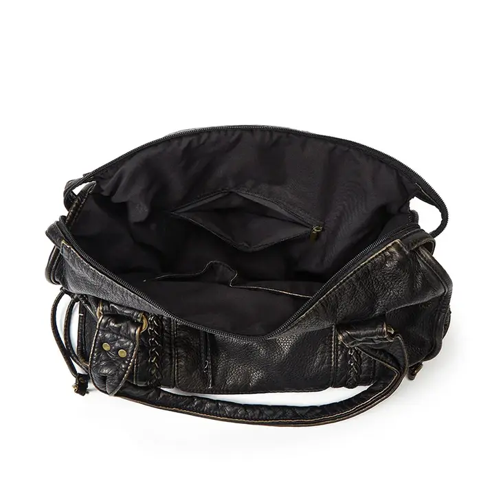 SHELKSBAG femmes sac de ville Vintage Antique Bronze PU bandoulière fourre-tout sacs grande capacité