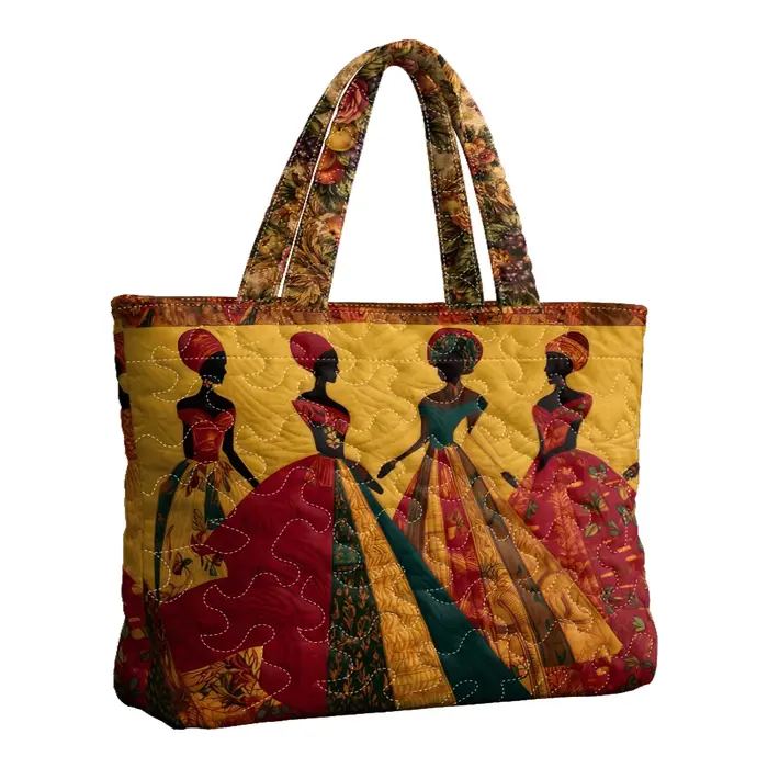 Sac fourre-tout matelassé pour femme à imprimé afro-américain
