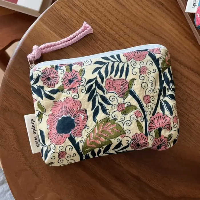 Sac à serviettes hygiéniques vintage tendance, style indien, sac à maquillage en coton, mini sac de 