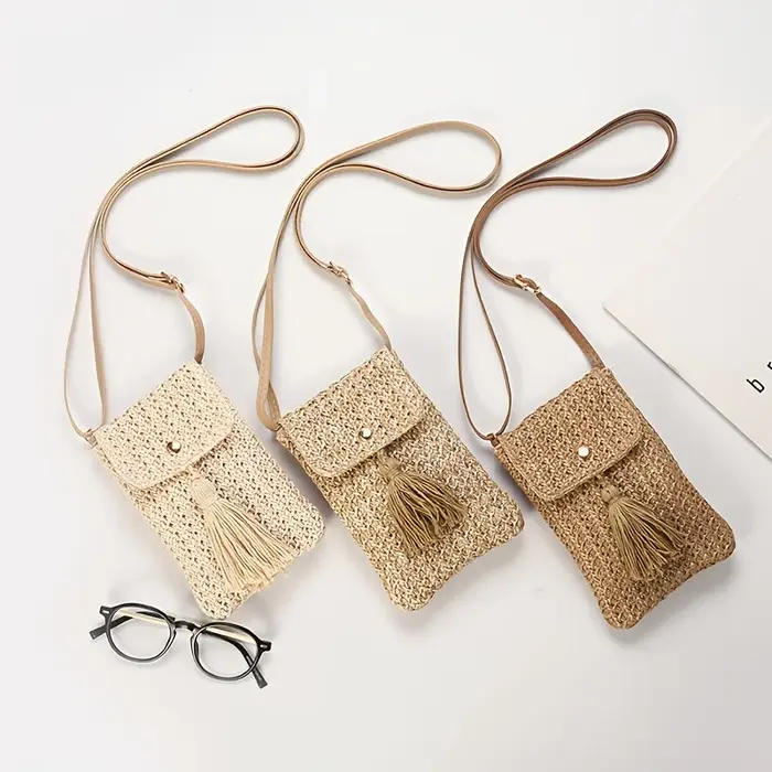 Sac de plage en paille pour femmes