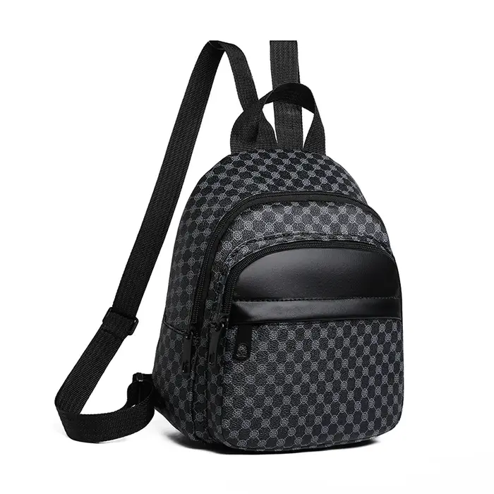 Sac à dos mini élégant à motifs multicolores, à bretelles réglables, léger, pour les sorties quotidi