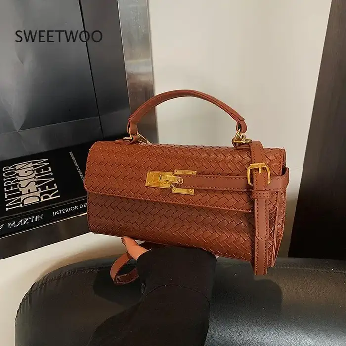 Nouveau Sac à Main Mini pour Femme 2026 en Cuir PU Tressé