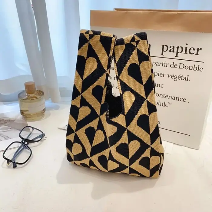 Sac à Main en Tricot de Grande Capacité
