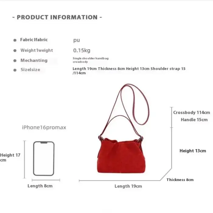 Sac à main rétro en daim pour femme