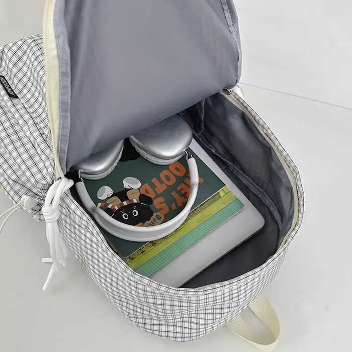 Sac à dos de voyage à motif quadrillé original