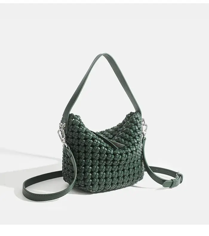Kazrvna-Sacs fourre-tout tissés en PU pour femmes