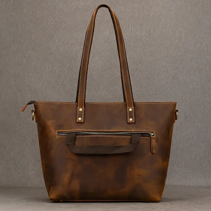 Luufan-Fourre-tout en cuir véritable pour femme