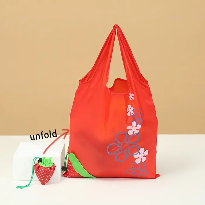 Sac de courses pliable, sac de transport pratique, sac de poche de rangement réutilisable, sac à mai